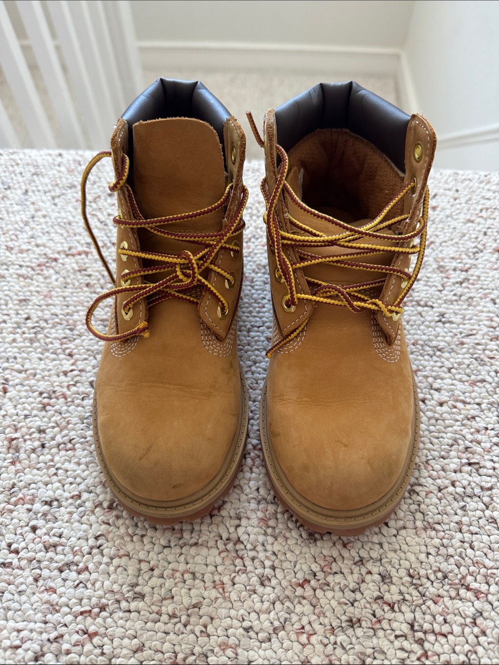 Timberland Premium 6-Inch Boots Wheat Color Little Boy Size- 13